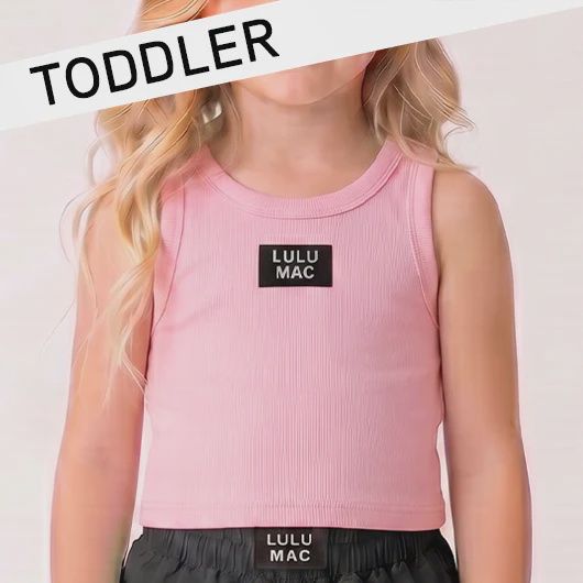 LULU MAC TODDLER SOLID TANK-LIGHT PINK
