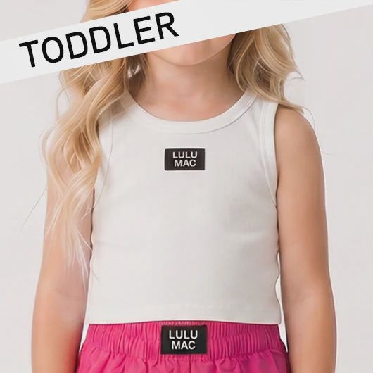 LULU MAC TODDLER SOLID TANK-WHITE