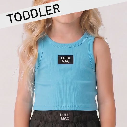 LULU MAC TODDLER SOLID TANK-TURQUOISE