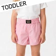 LULU MAC TODDLER SOLID SHORT-LIGHT PINK