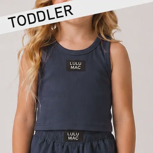 LULU MAC TODDLER SOLID TANK-NAVY