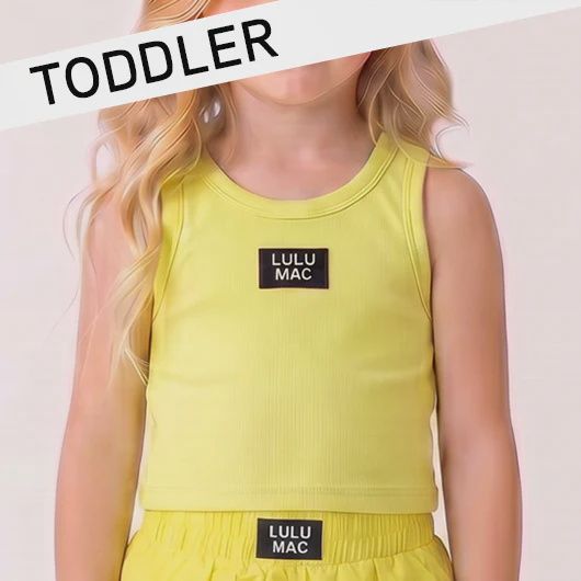 LULU MAC TODDLER SOLID TANK-NEON YELLOW