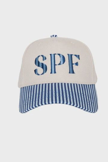 KATYDID SPF VINTAGE TRUCKER HAT- LBL/NVY