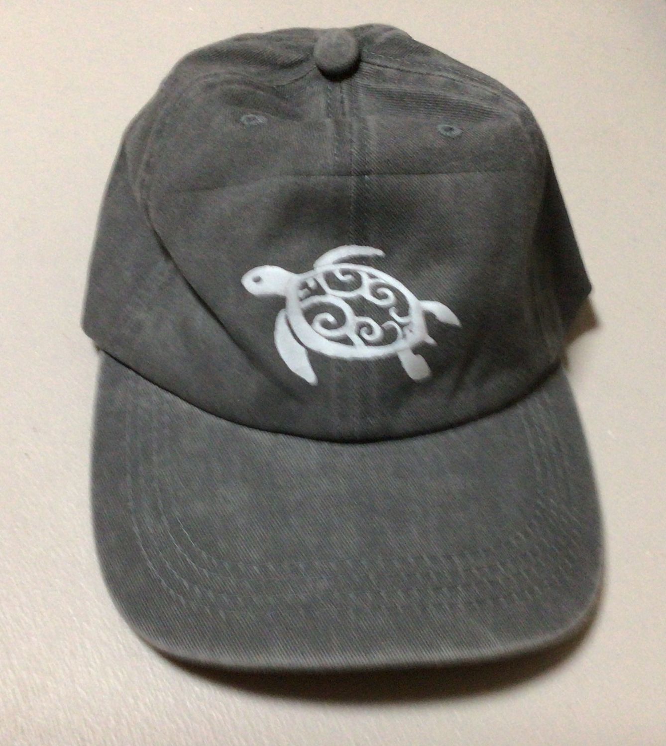 TURTLE PATTERN BASEBALL CAP-LIGHT GREY