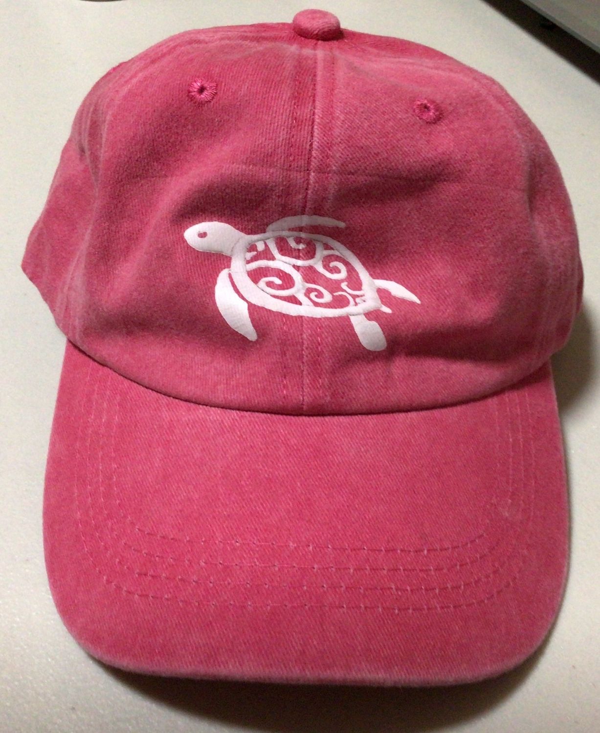 TURTLE PATTERN BASEBALL CAP-PINK