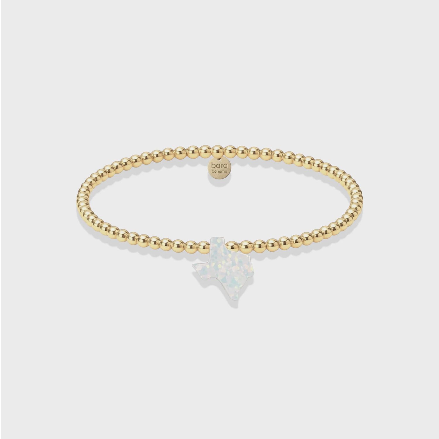 BARA BOHEME OPAL TEXAS GOLD BRACELET 7”