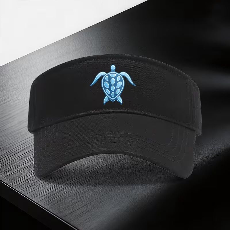 FLAT TURTLE PRINT VISOR-BLACK/BLUE