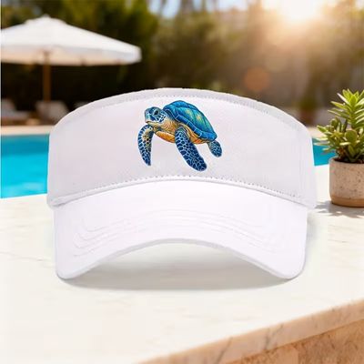 REALISTIC TURTLE PRINT VISOR -WHITE