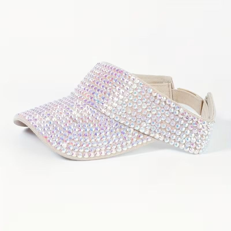 RHINESTONE VISOR-KHAKI