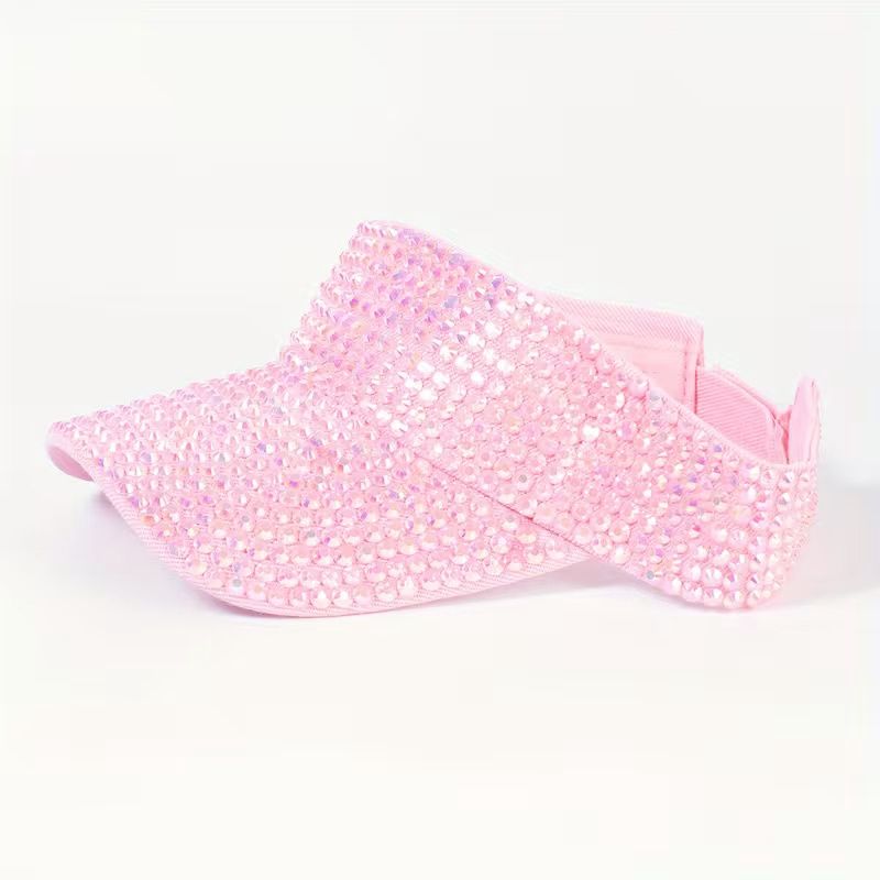 RHINESTONE VISOR-PINK