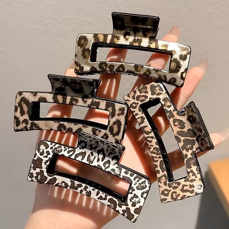 LEOPARD PRINT HAIR CLIP- ASSORTED COLORS