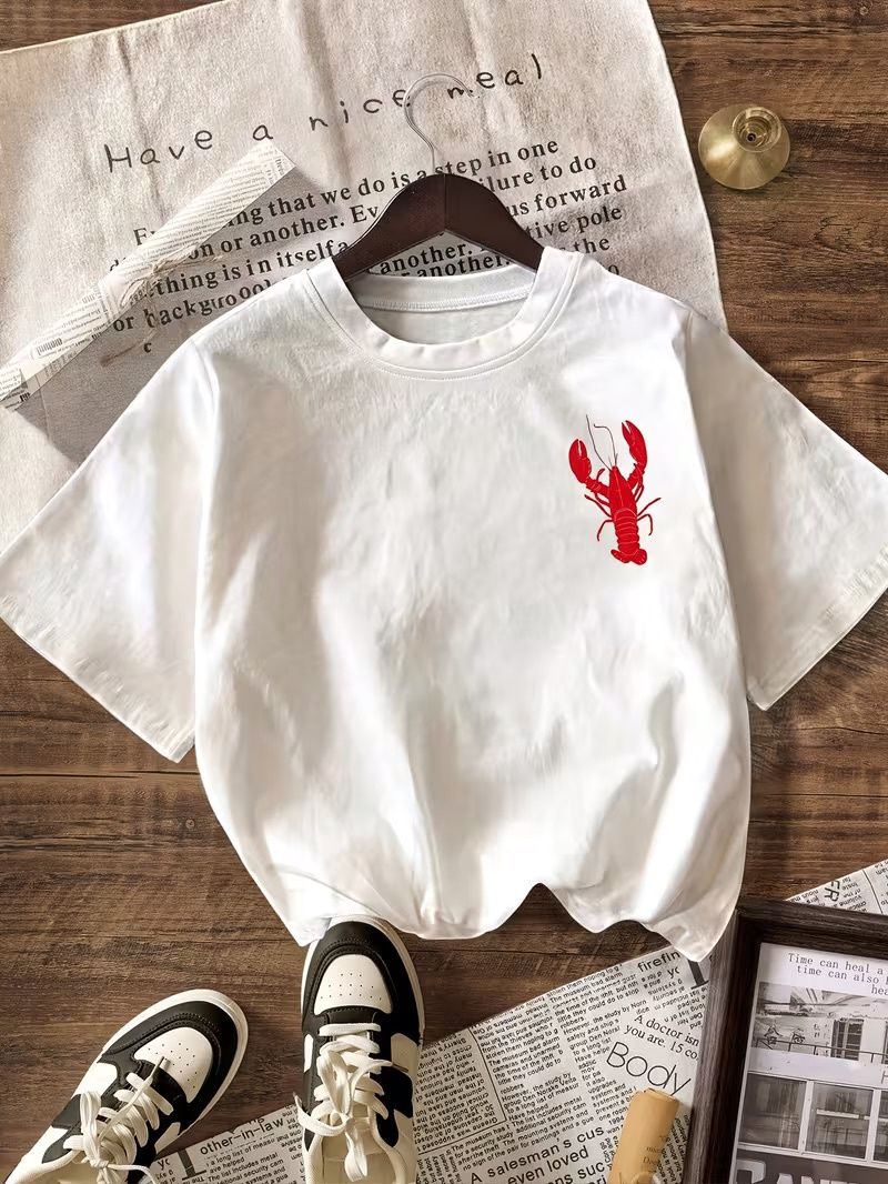 LOBSTER LA DOLCE VITA TEE-WHITE