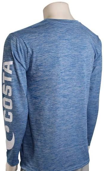 COSTA TECHNICAL CREW CATIONIC TEE-ROYAL BLUE HEATHER