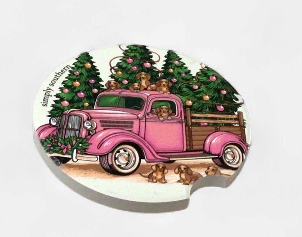 SIMPLY SOUTHERN SINGLE HOLIDAY CAR COASTER - VINTAGE TRUCK