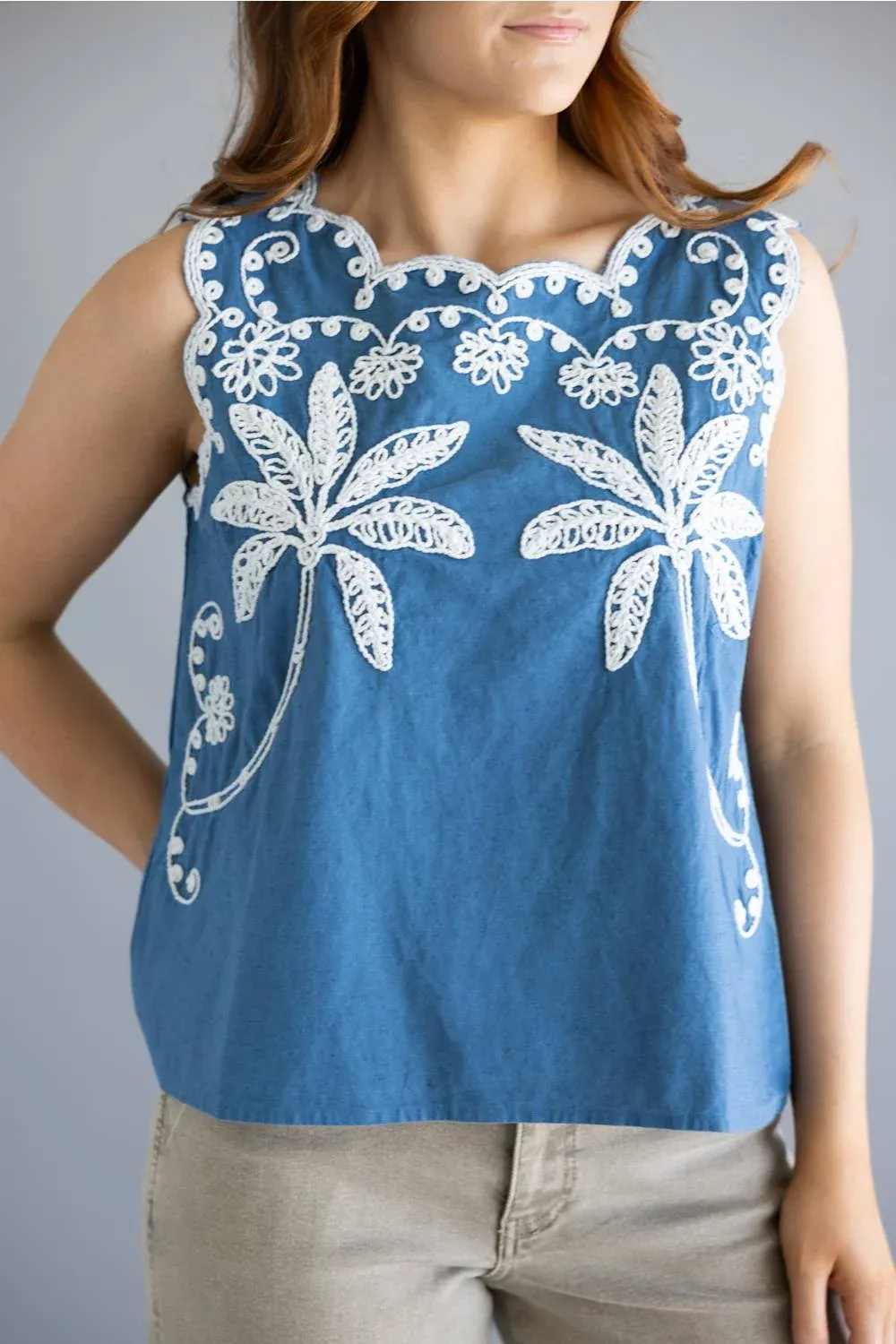SIMPLY SOUTHERN PP-0126-TOP-EMB-NAVY