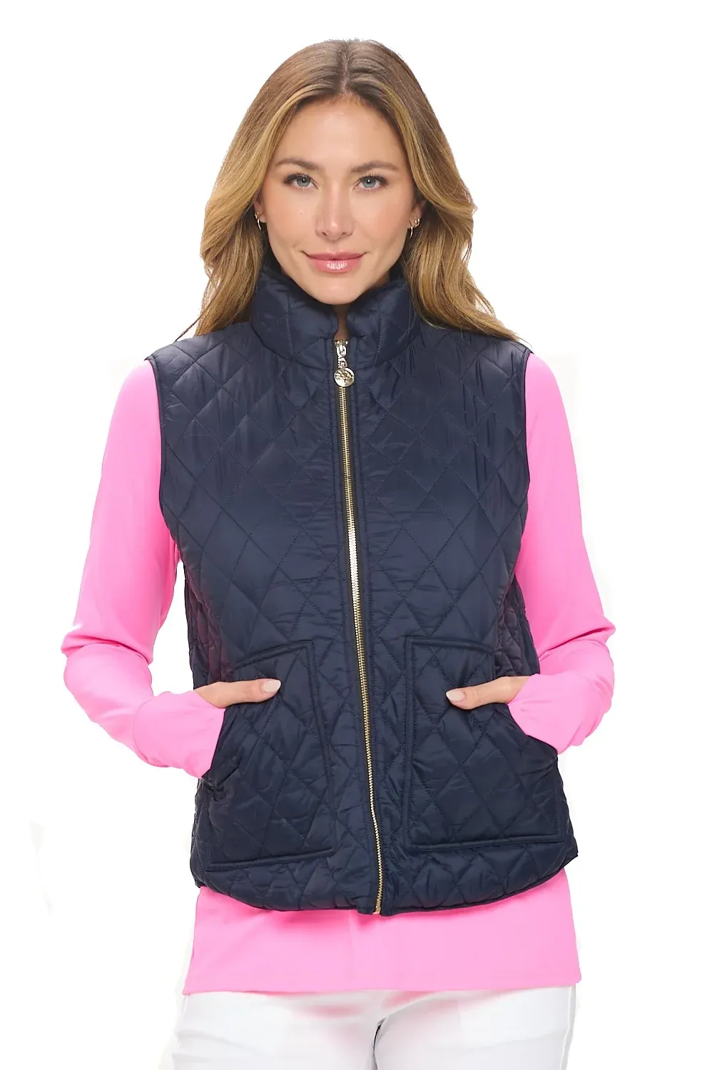 ARYEH GRACE PUFFY VEST-NAVY