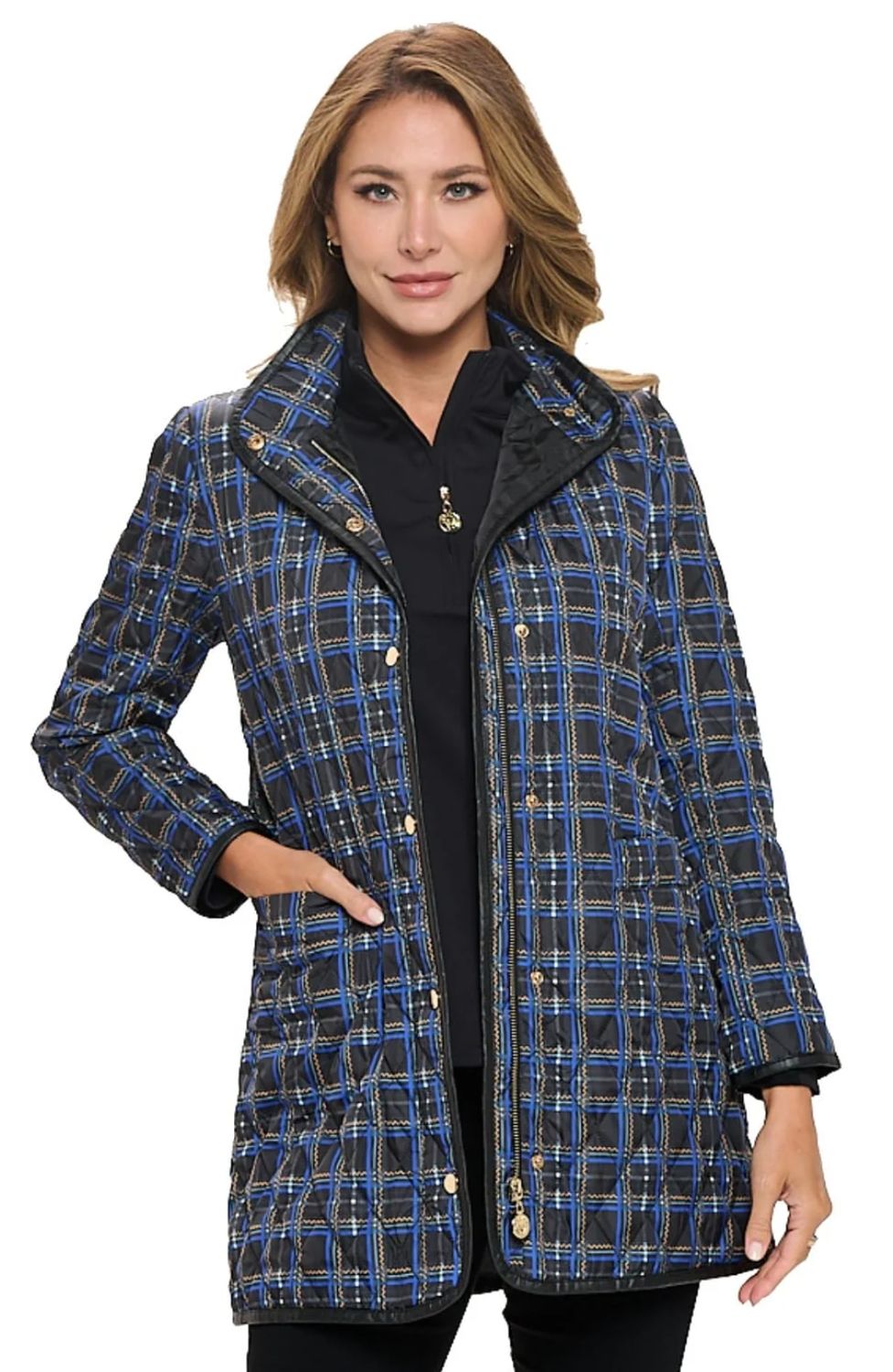 ARYEH MIDI BUTTON JACKET-BLACK