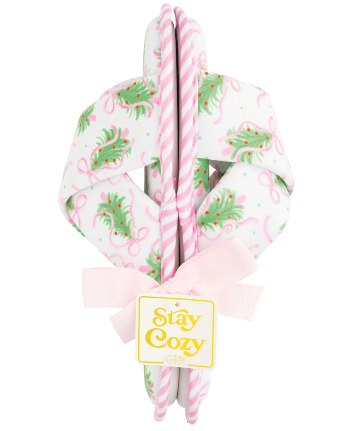 MUD PIE PINK BOW SLIPPERS