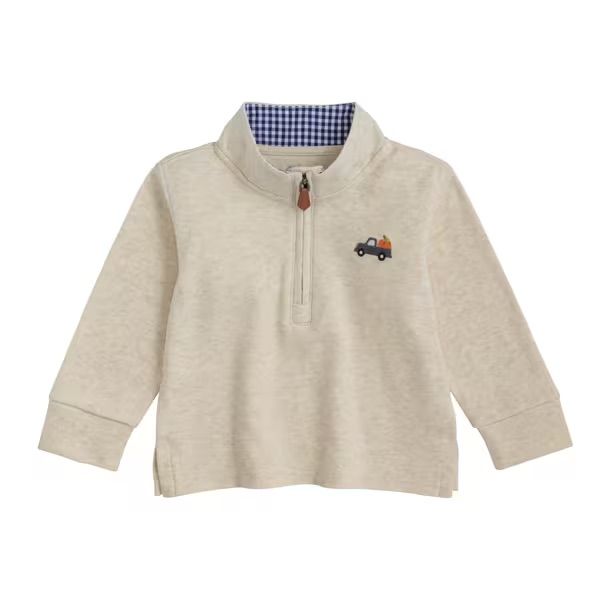 MUD PIE PUMPKIN TRUCK QUARTER ZIP TOP