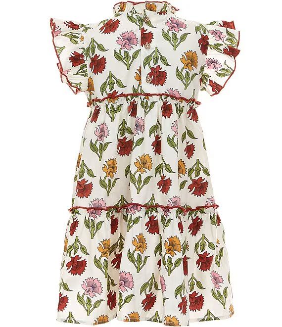 MUD PIE MULTI FLORAL RUFFLE DRESS