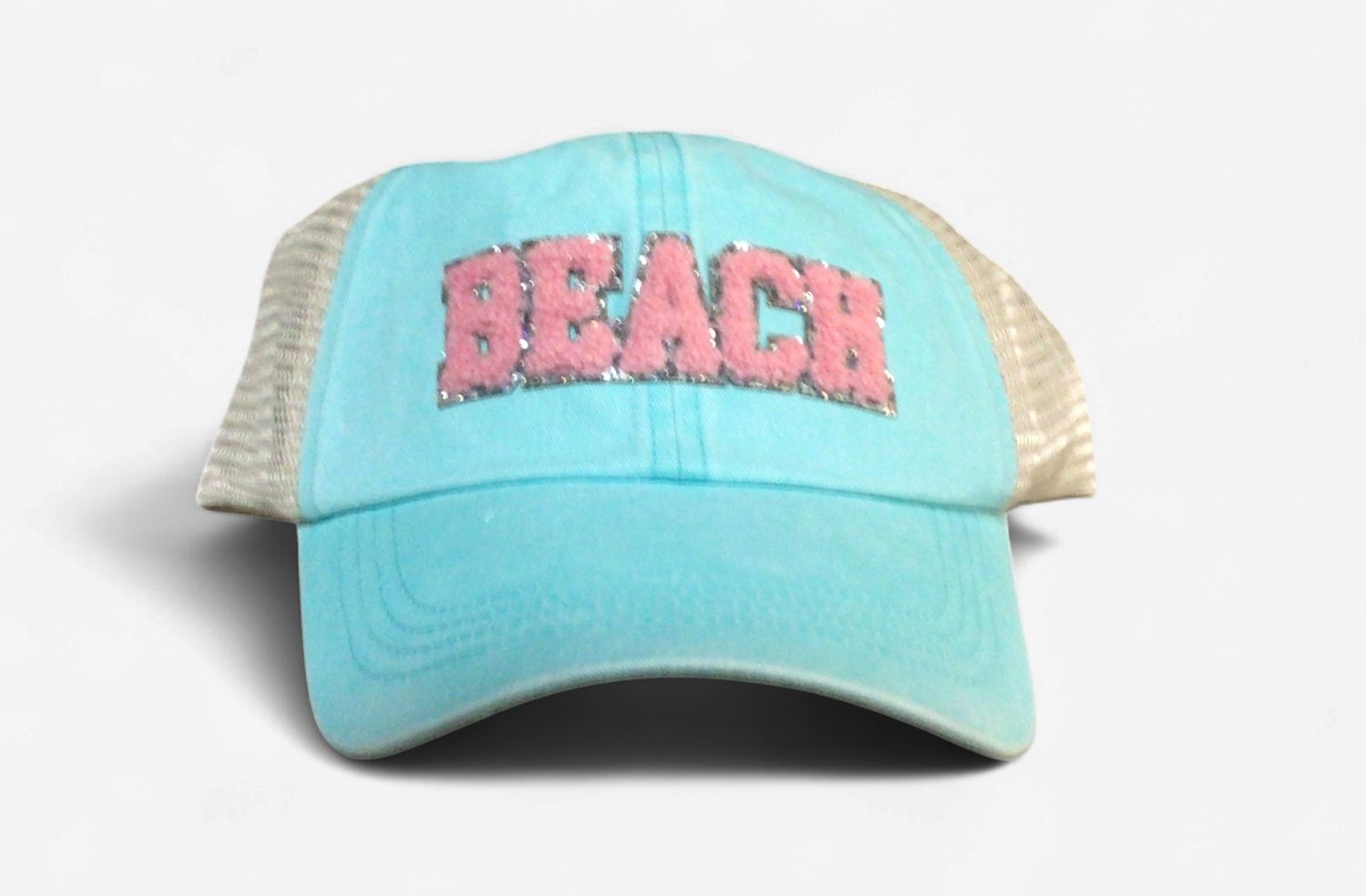 BEACH CHENILLE METALLIC PATCH CAP-MINT