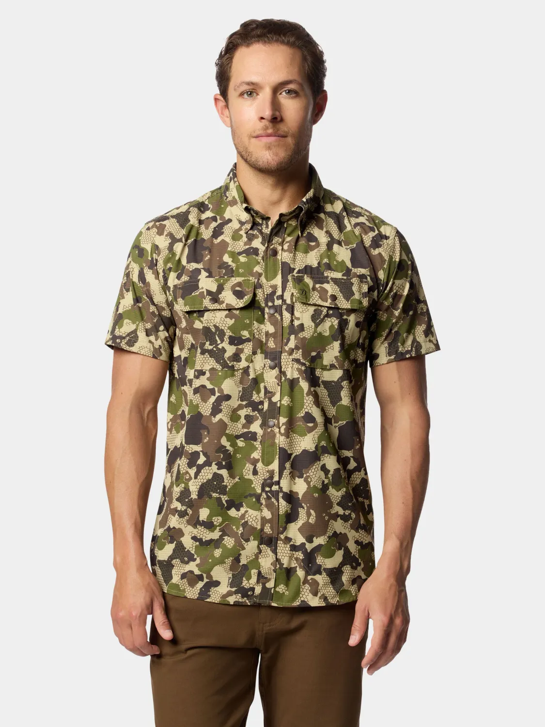 DUCK CAMP CAST &amp; BLAST PERFORATED SS SHIRT-WETLAND