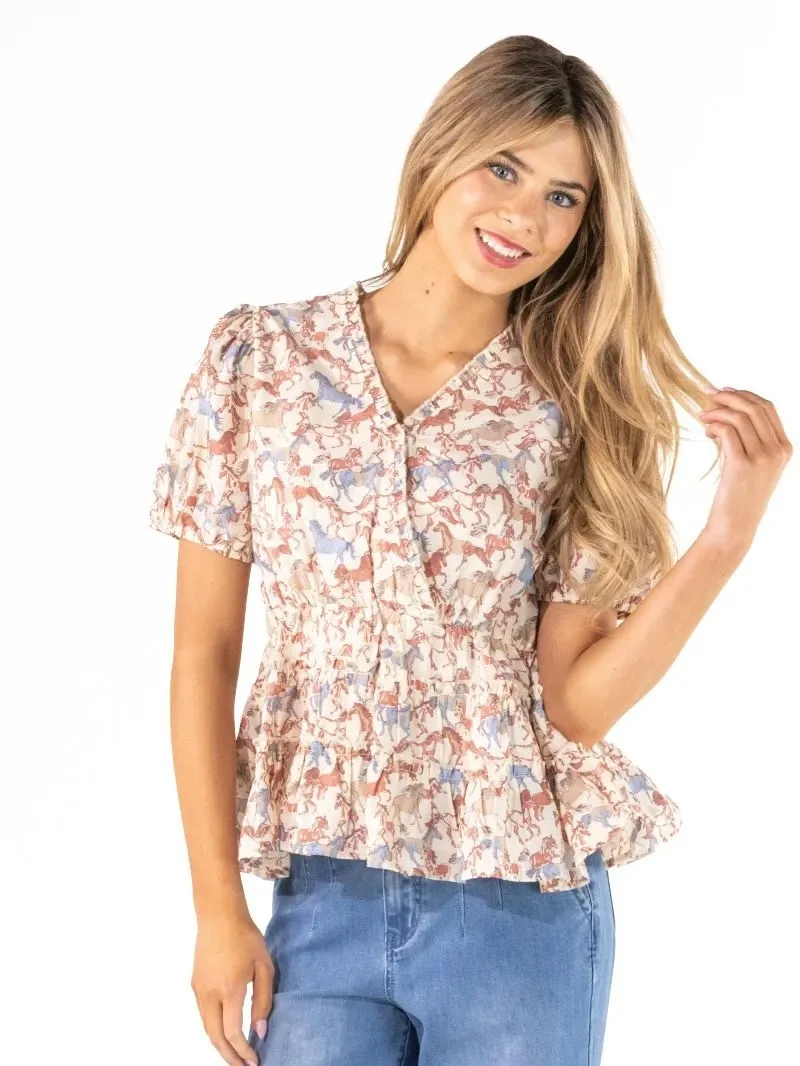 SIMPLY SOUTHERN PP-0226-PEPLUM-HORSE