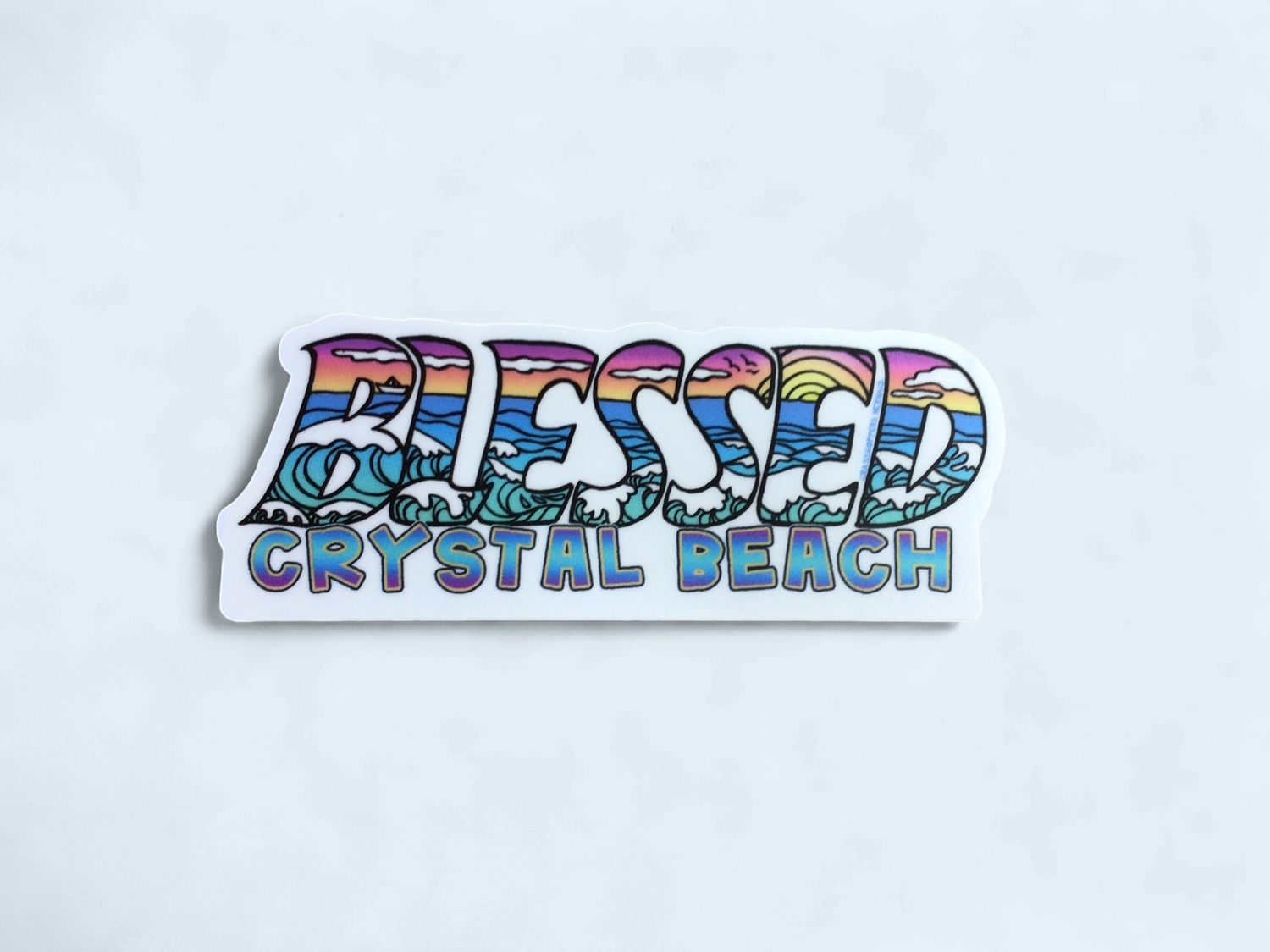 BLESSED TEXT CB STICKER