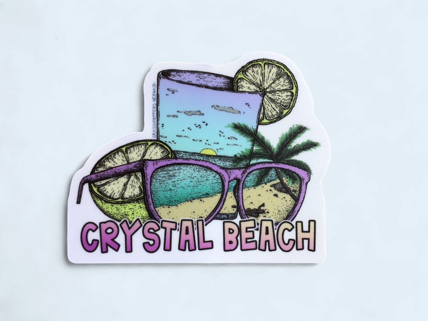 DRINK GLASSES CB STICKER