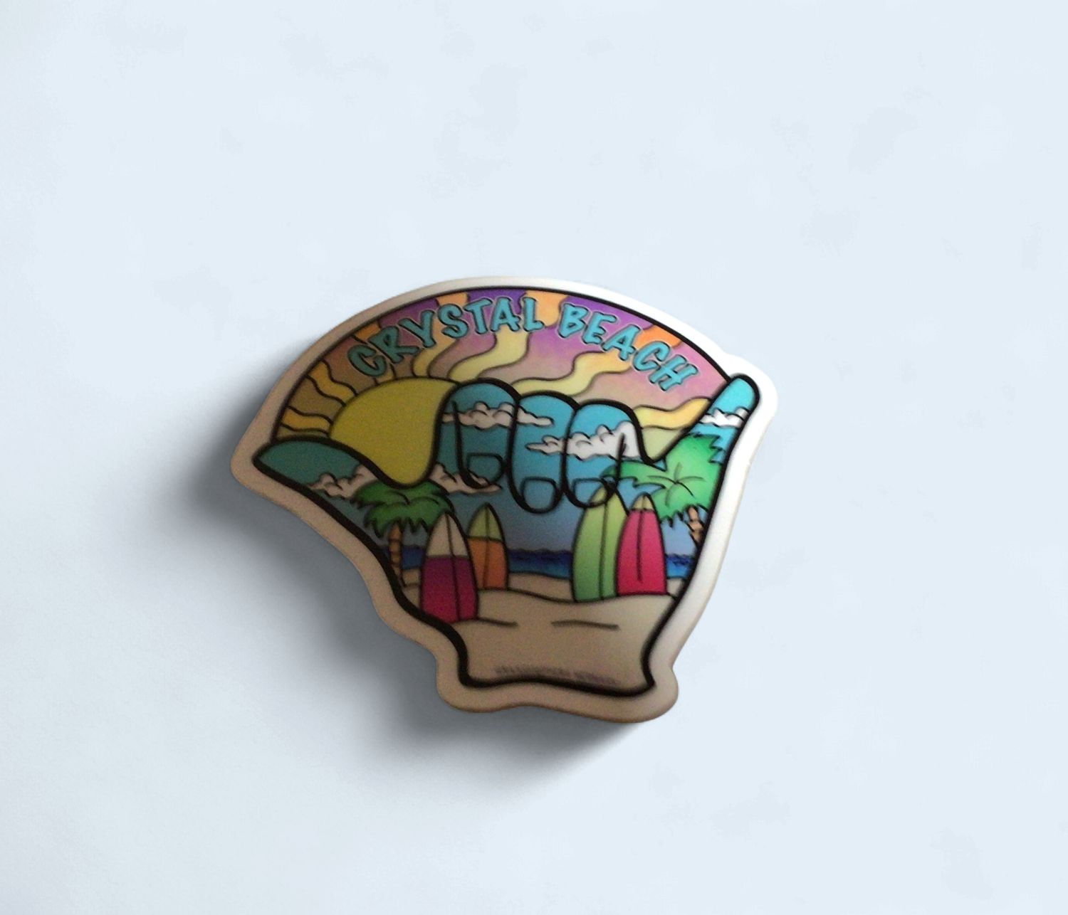 HANG LOOSE SURF DAY CB STICKER
