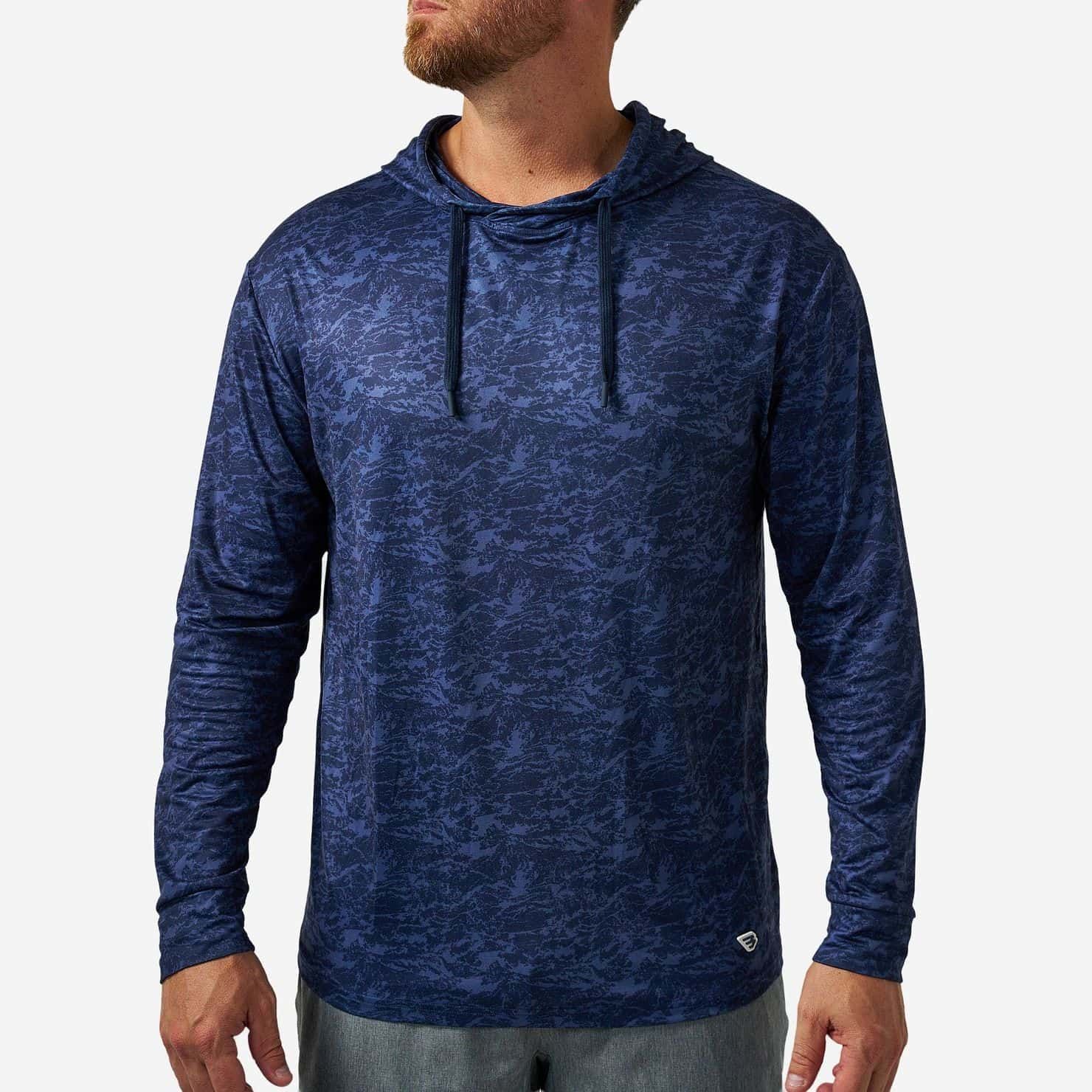 BURLEBO PERFORMANCE HOODIE-MARSH CAMO-NAVY