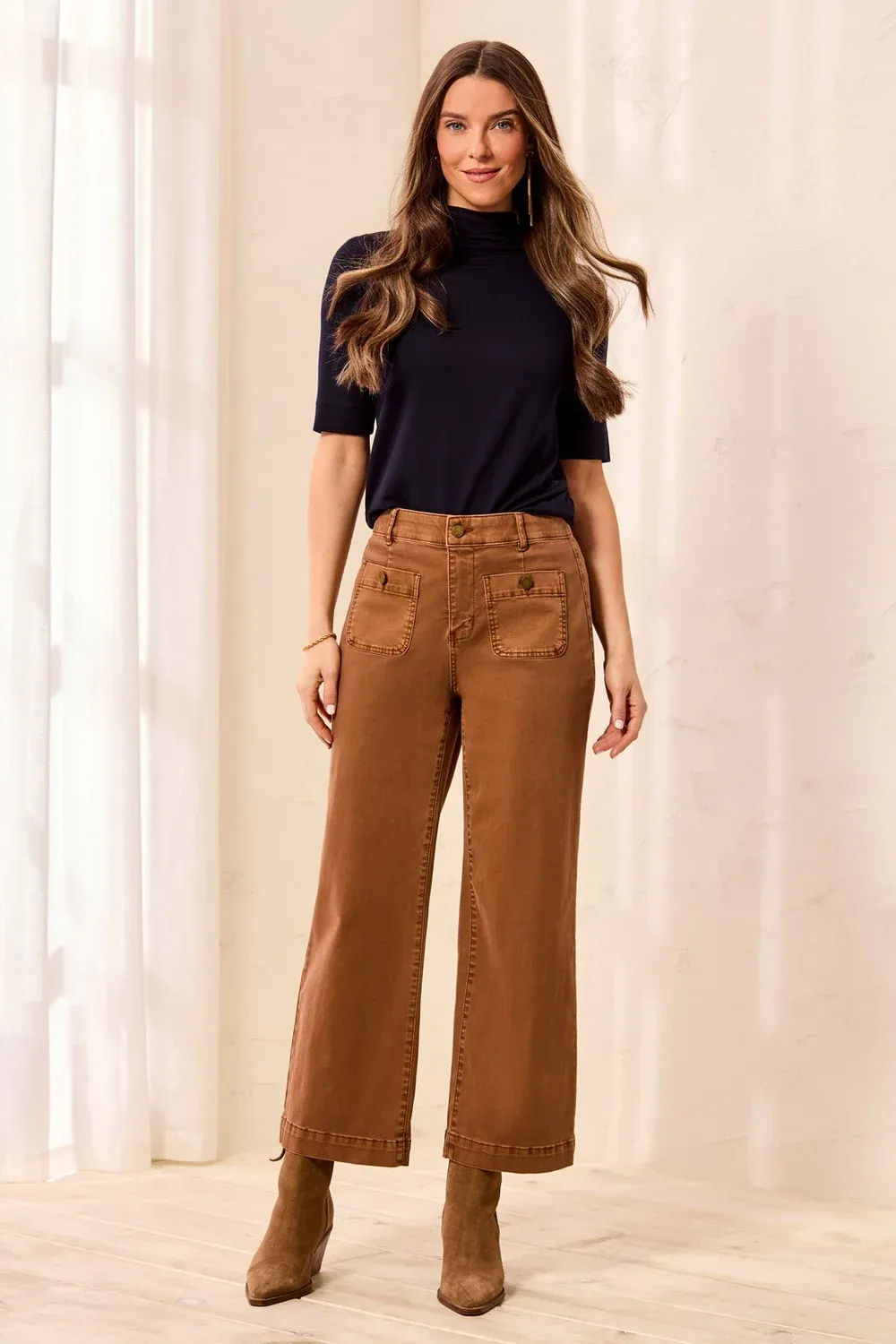 TRIBAL SOPHIA CURVY SUPER STRAIGHT ANKLE DENIM-HAZELWOOD