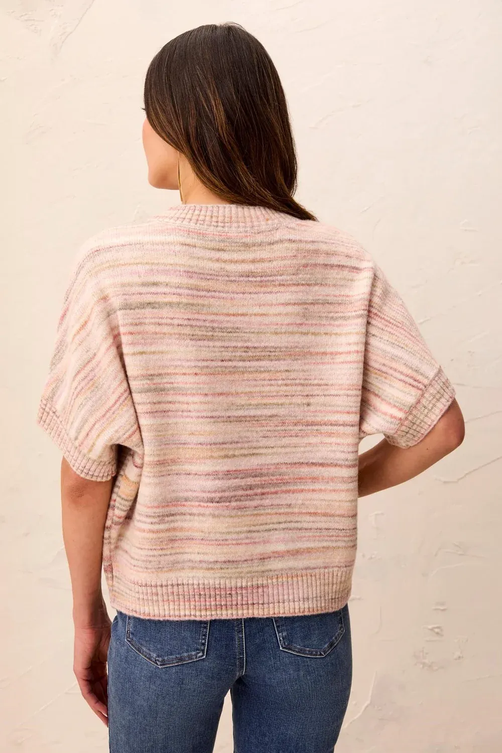 TRIBAL EXTENDED SLV CREW NECK SWEATER