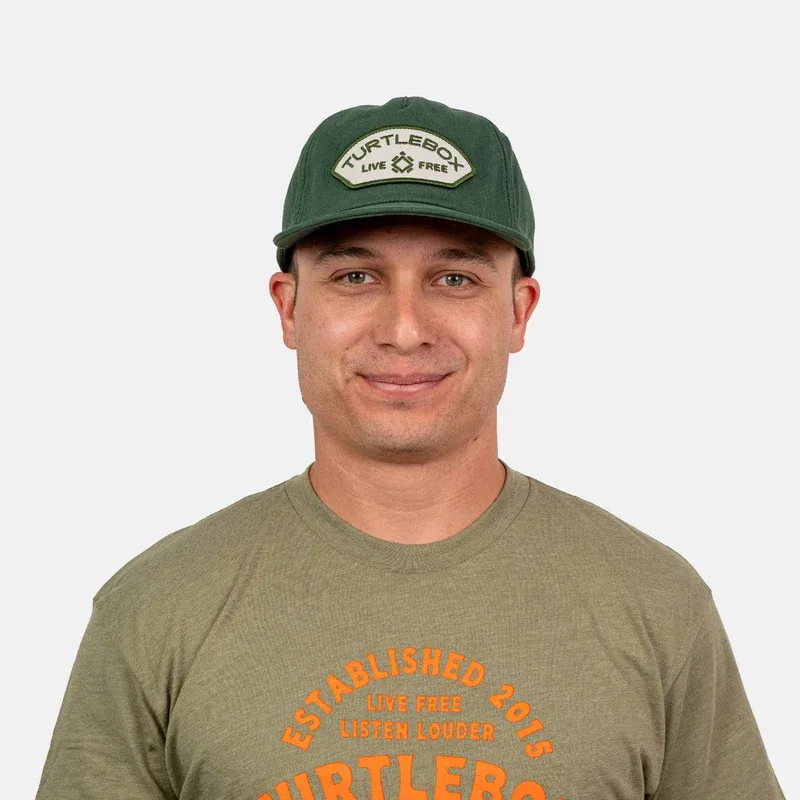 TURTLEBOX FOREST GREEN TURTLE HAT