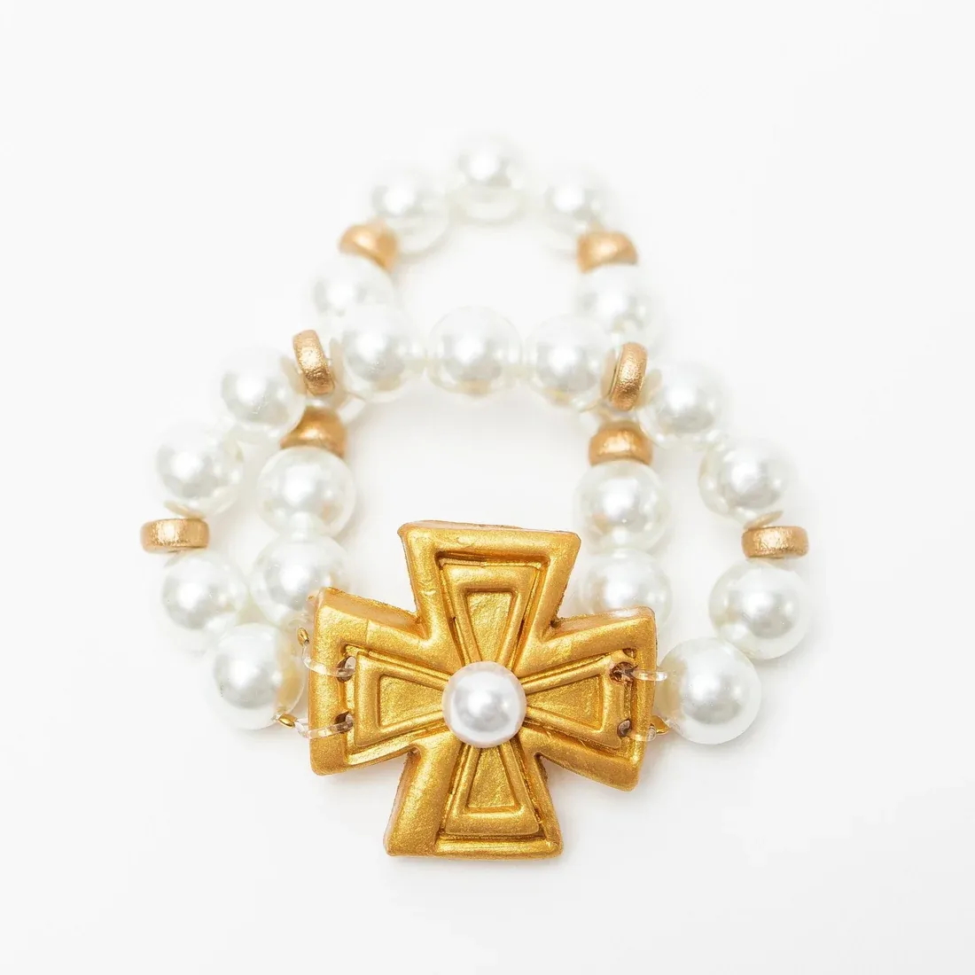 HIDDEN TRUTH JEWELRY PEARL DOUBLE STRAND W/ ANNA PEARL BRACELET