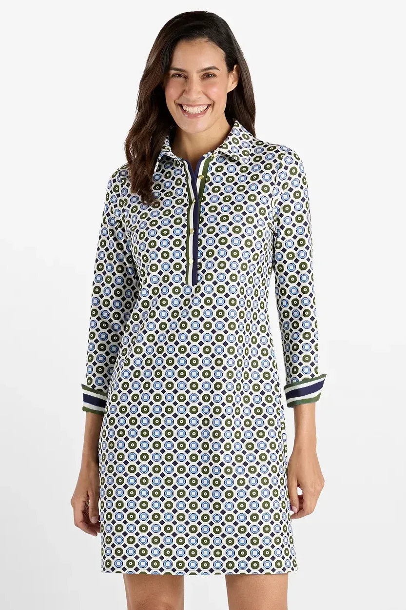 JUDE CONNALLY NAOMI/BIRDSEYE GEO COMBO DRESS
