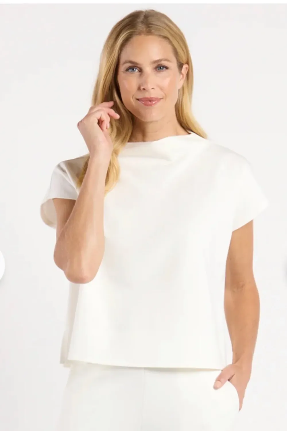 JUDE CONNALLY TILLIE PONTE /CREAM TOP