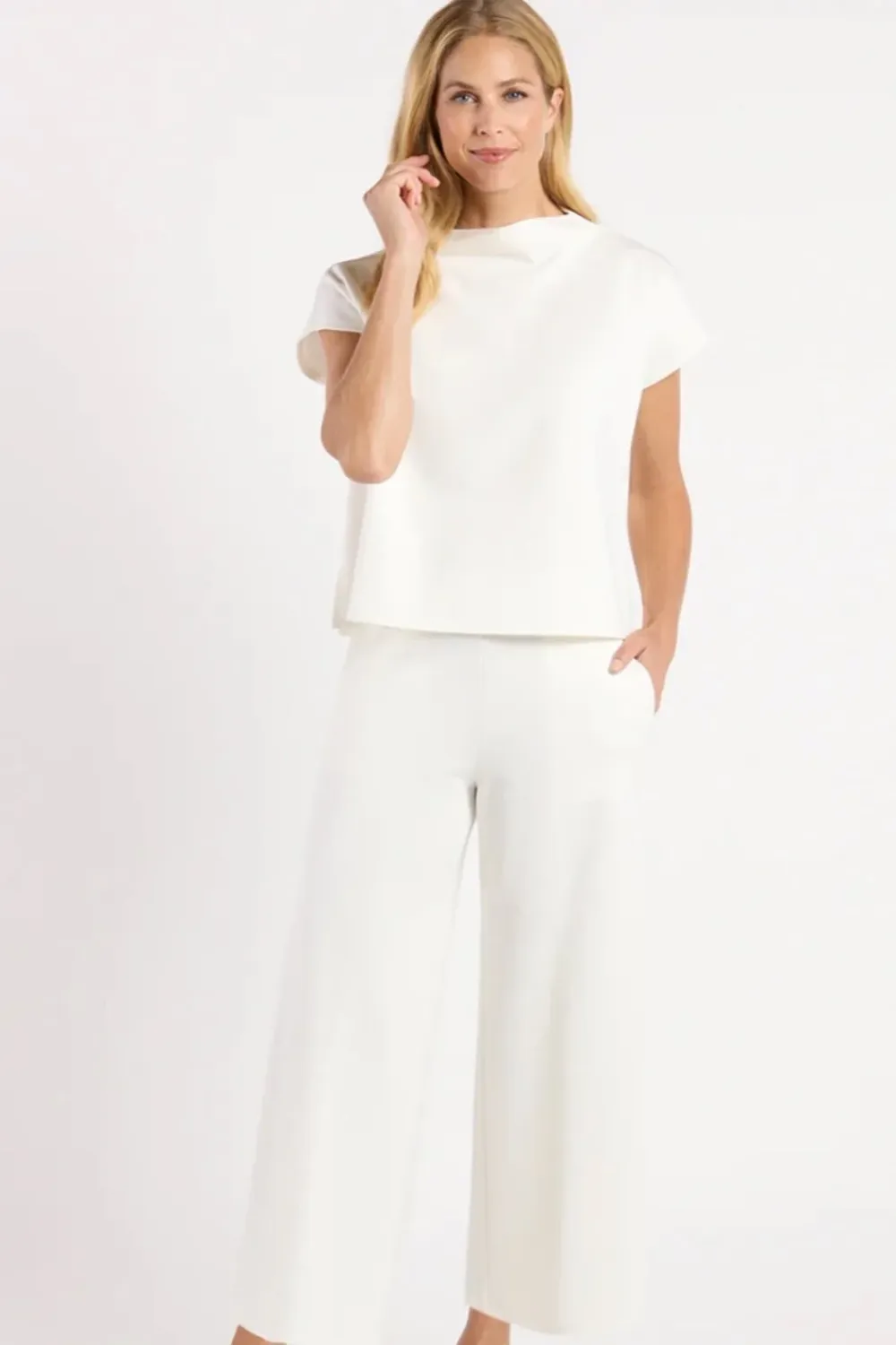 JUDE CONNALLY TILLIE PONTE /CREAM TOP