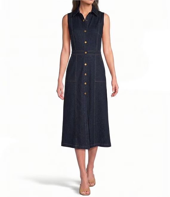JUDE CONNALLY CHELSEA/NAVY SADDLE DRESS