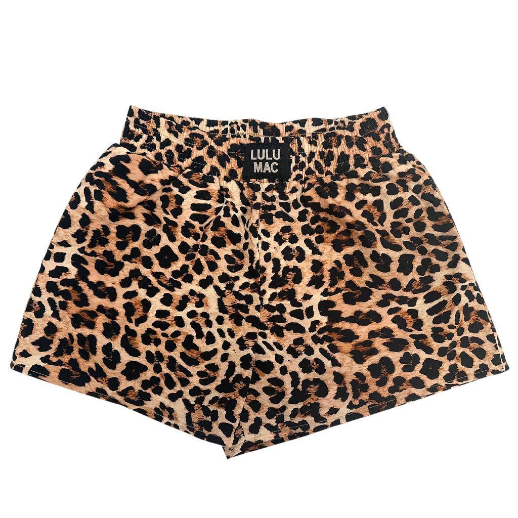 LULU MAC LEOPARD BOXER SHORT-BROWN