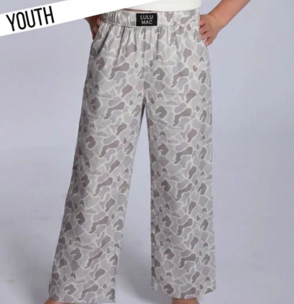 LULU MAC WHITE CAMO- KIDS PANTS