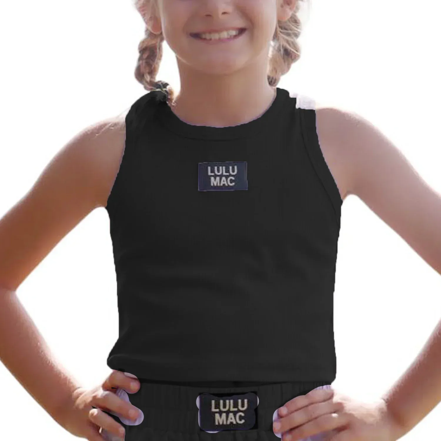 LULU MAC KIDS SOLID TANK-BLACK