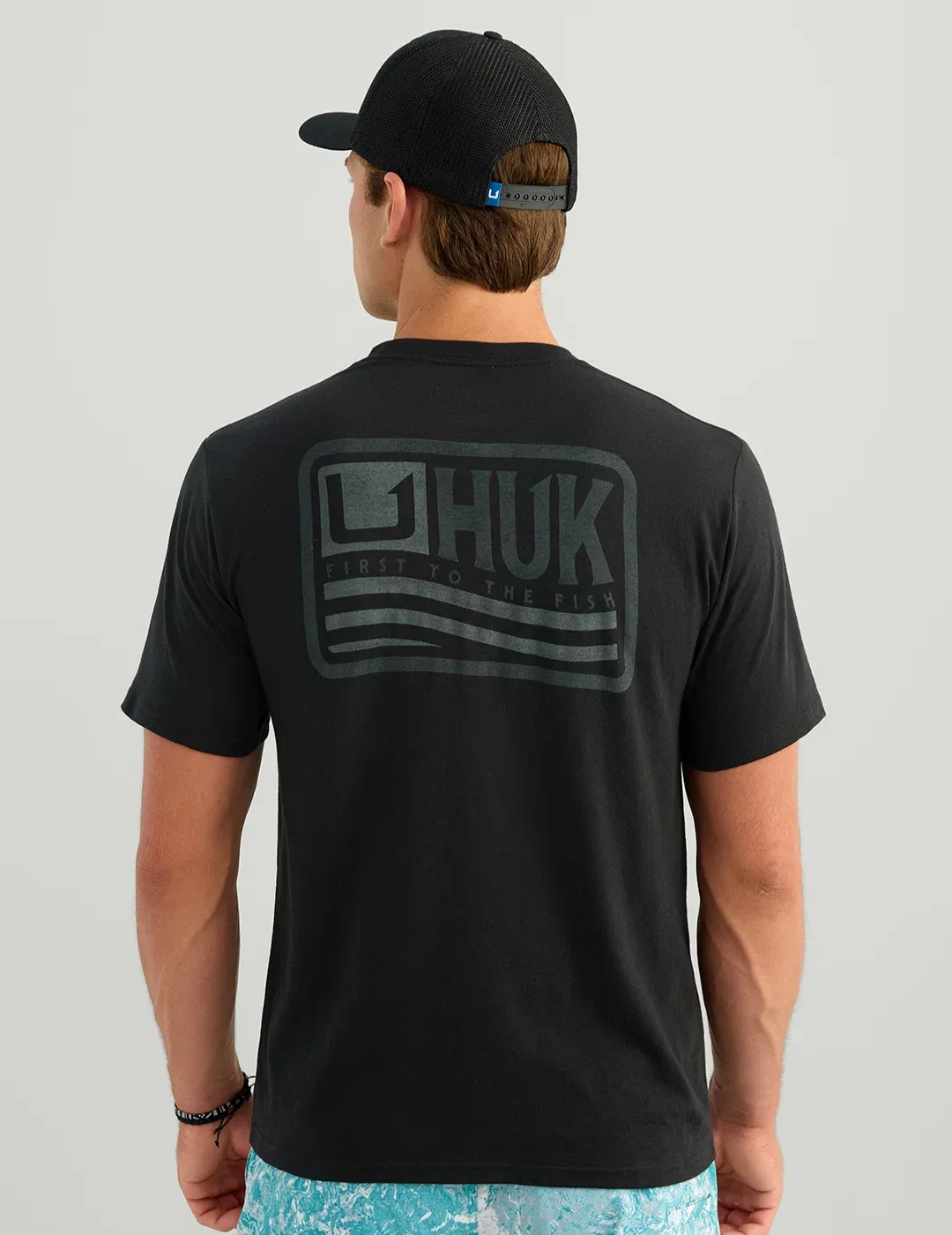 HUK BORN WAVE SS TEE-BLACK