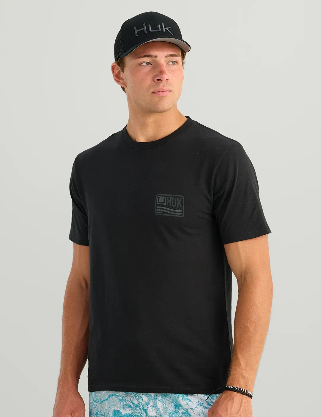 HUK BORN WAVE SS TEE-BLACK