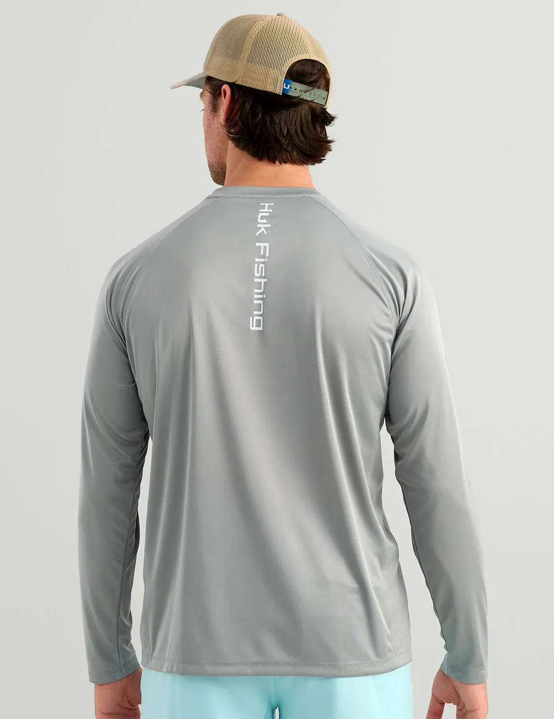 HUK PURSUIT LS CREW-SHARKSKIN