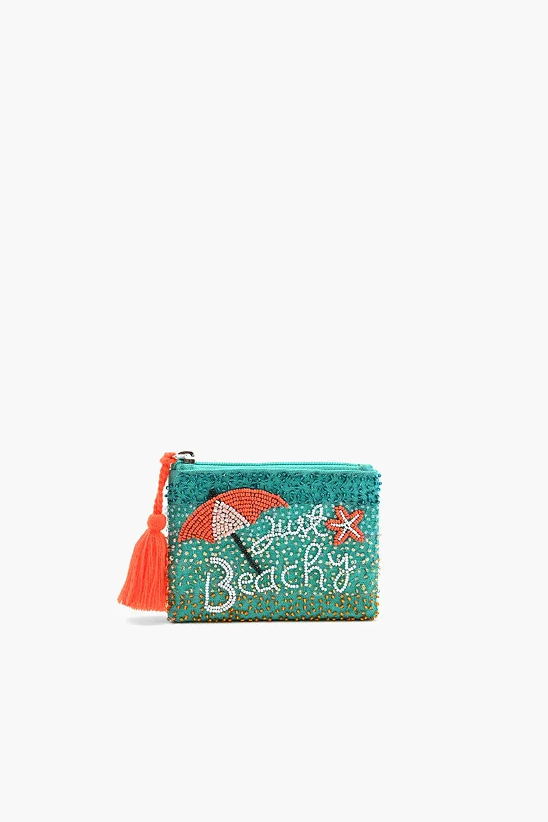 AMERICA &amp; BEYOND BEADED COIN POUCH-JUST BEACHY