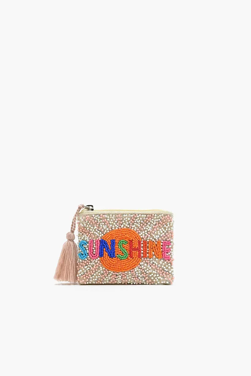 AMERICA &amp; BEYOND BEADED COIN POUCH-SUNSHINE