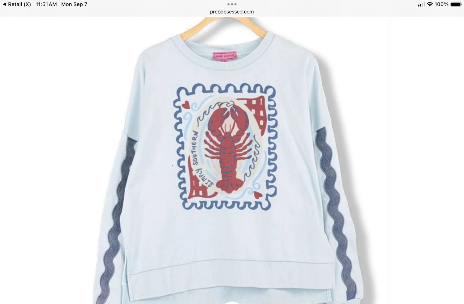SIMPLY SOUTHERN 0126-PLOVR-LOB-BLUE