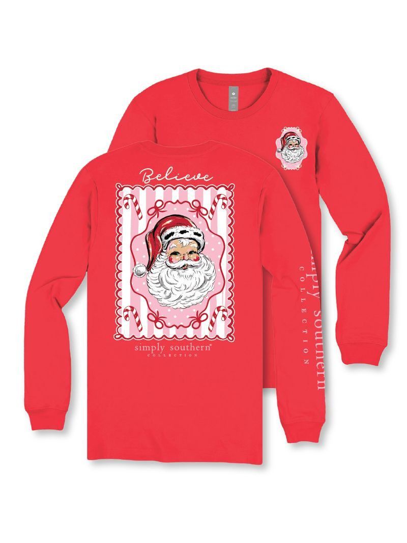 SIMPLY SOUTHERN YTH-LS-CQTSANTA-RED