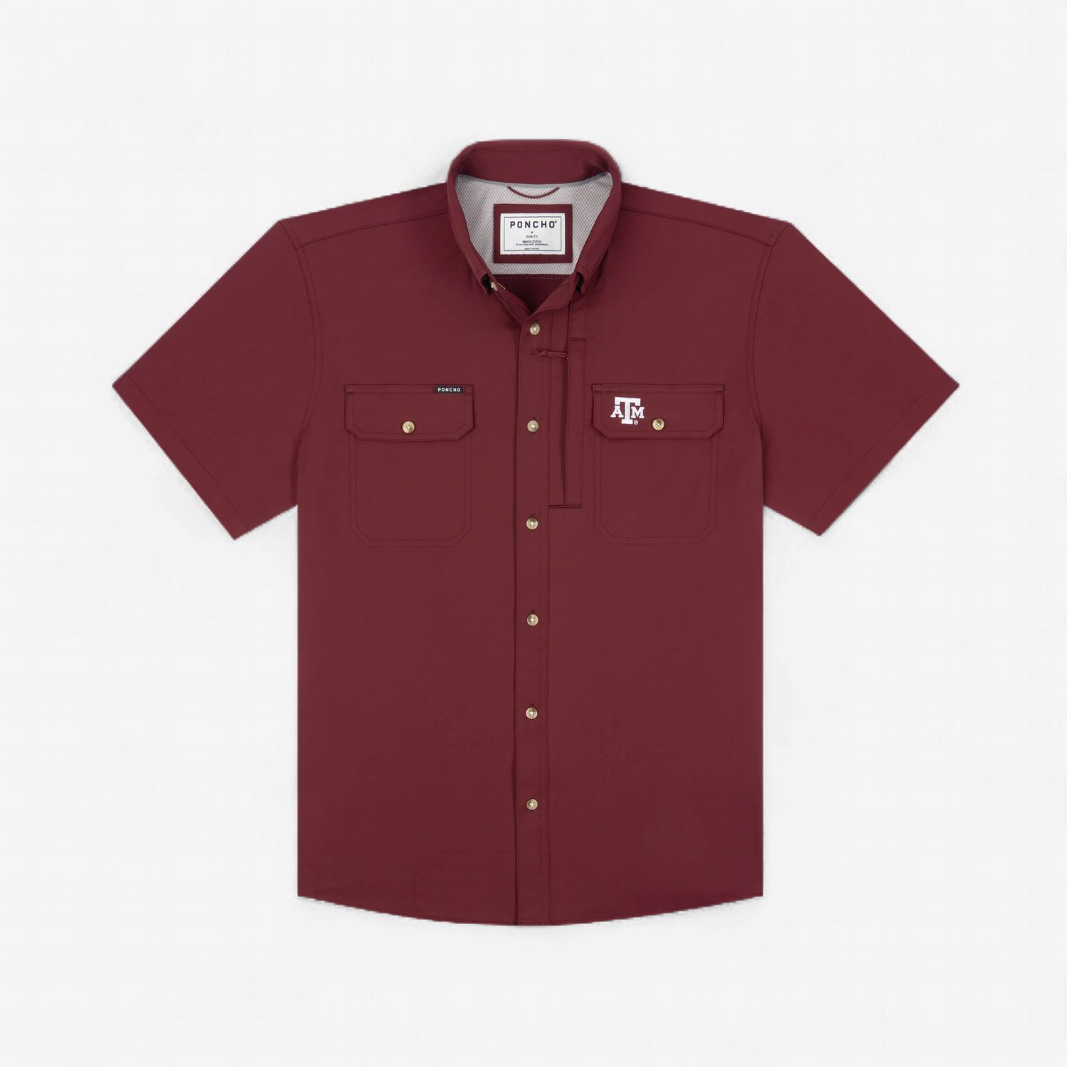 PONCHO THE COLLEGE STATION REGULAR SS-MAROON A&amp;M LOGO